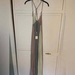 Free People Tricolor Maxi Tank Dress